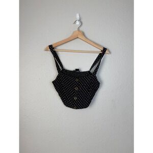 Sanctuary Twighlight Crop Top, Size M‎ front button accent Boho Festival 199